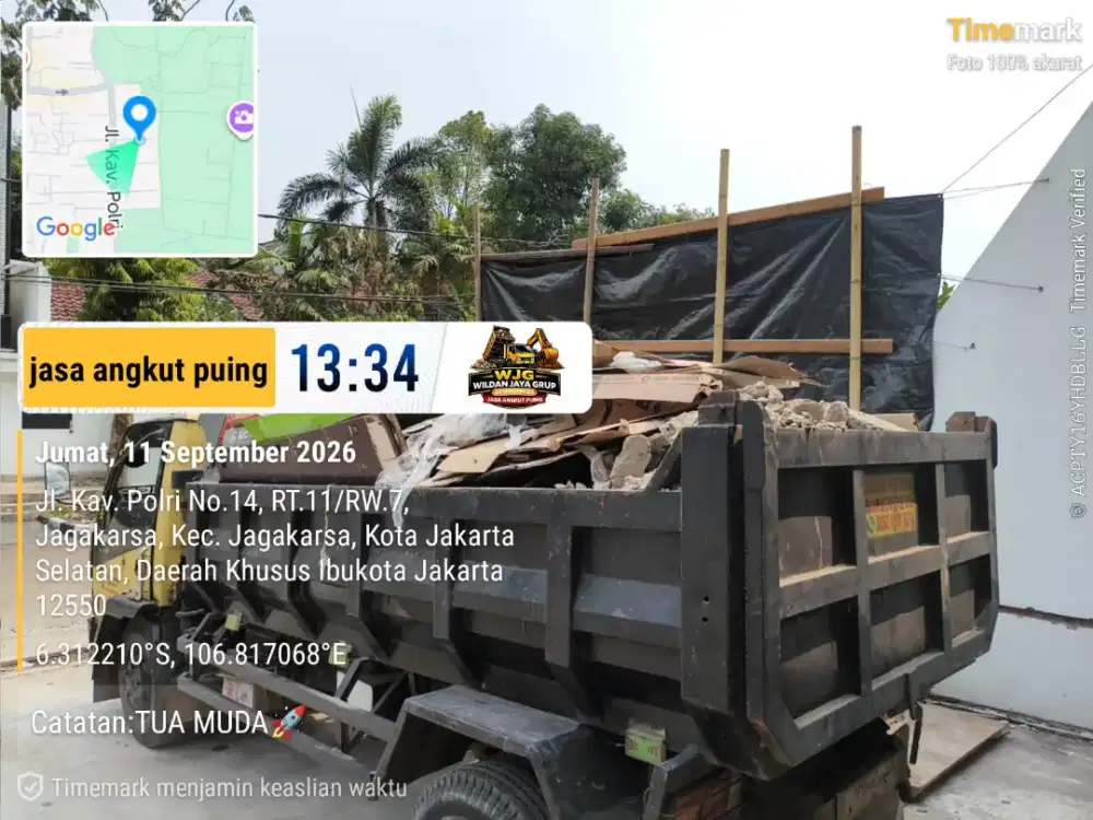 Jasa buang puing tanah