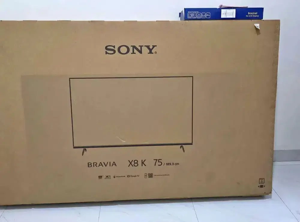 Smart tv sony bravia 75 inch kondisi baru