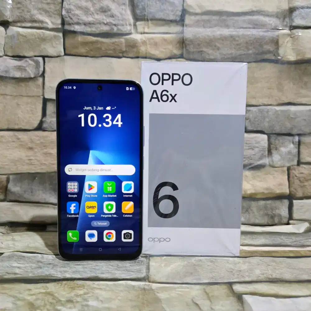 Oppo A6x 8/128 4G Blue Fulset segel mulus 99% like new Garansi panjang