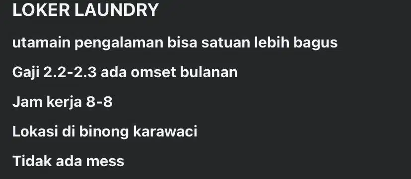 Loker laundry binong