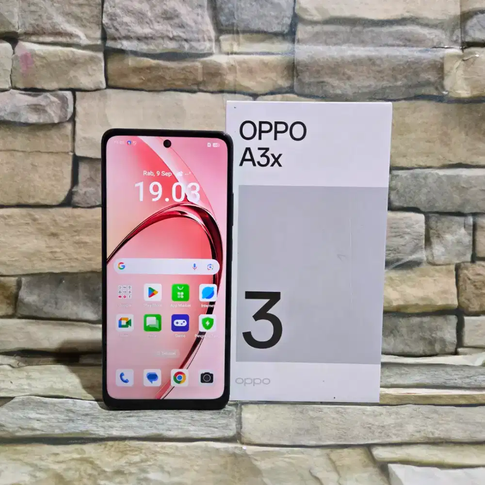 Oppo A3x 4/64 4G Red Fulset segel mulus 98%