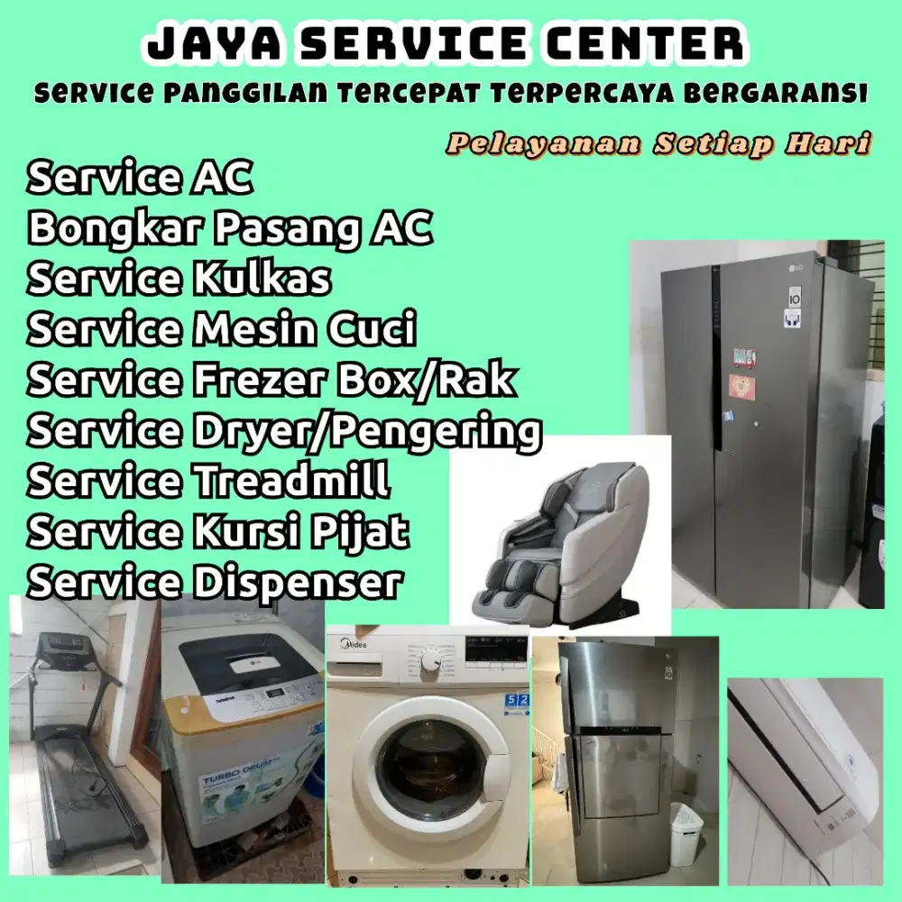 Service Kulkas Frezer Bongkar Pasang AC Servis AC Mesin Cuci Treadmill