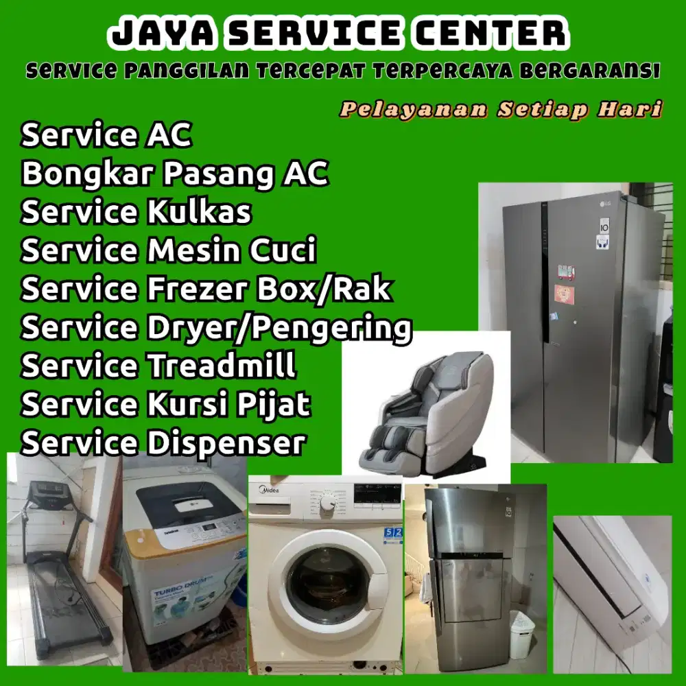 Service AC Bongkar Pasang AC Servis Mesin Cuci Kulkas Frezer Treadmill