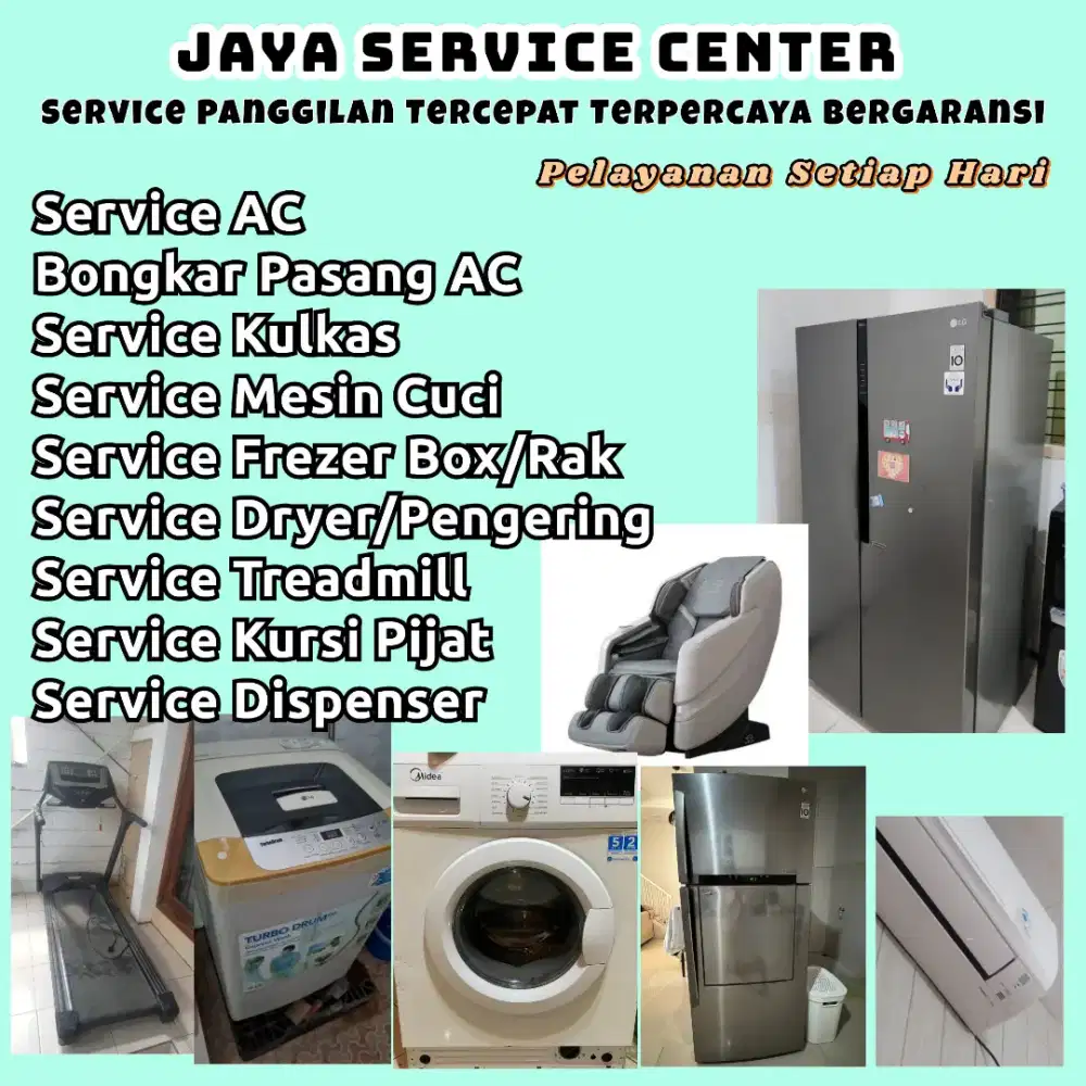 Service AC Bongkar Pasang AC Servis Mesin Cuci Kulkas Frezer Treadmill
