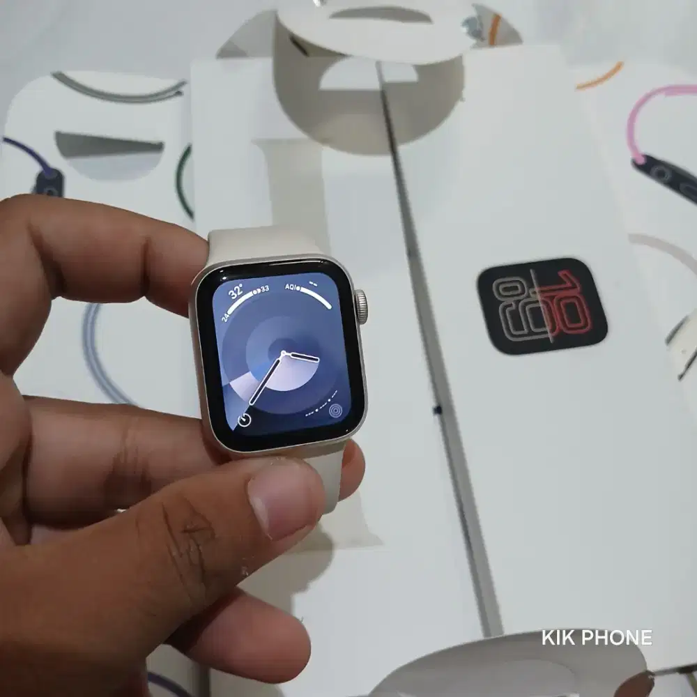 Apple Watch SE Gen 3 40mm GPS Starlight BH 100% Resmi ibox Fulset