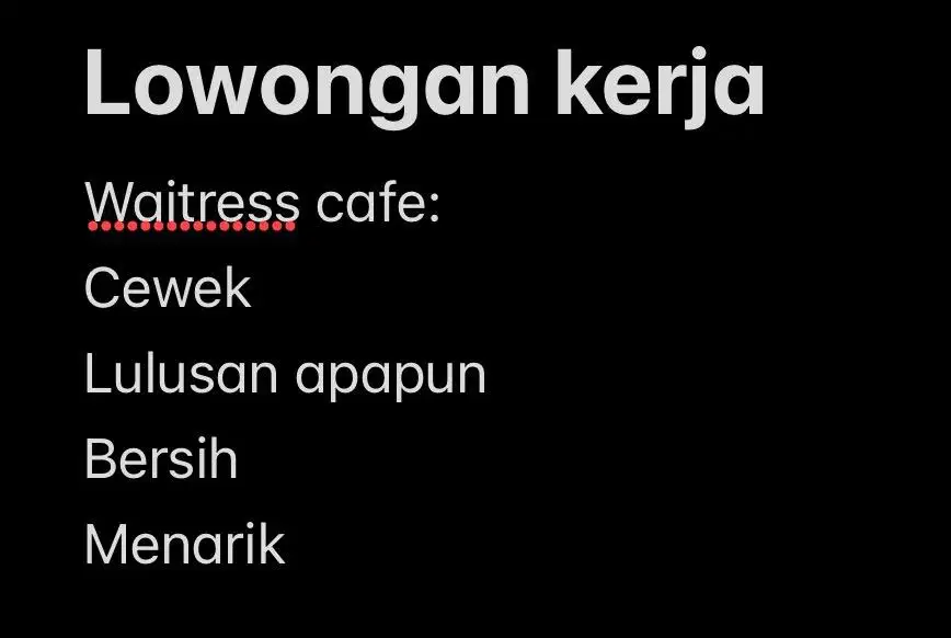 Butuh pelayan rumah makan