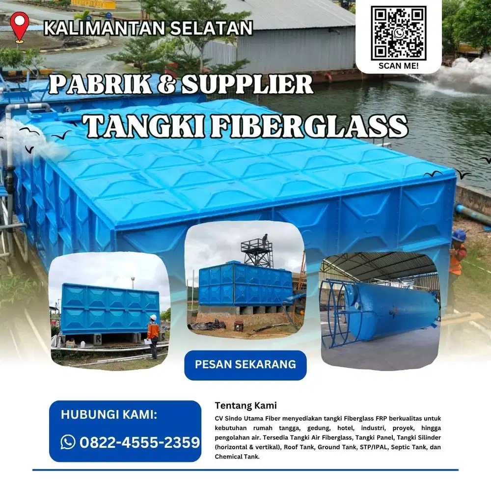 Tangki Fiberglass-Jual Tangki Air, Panel & Silinder Banjar