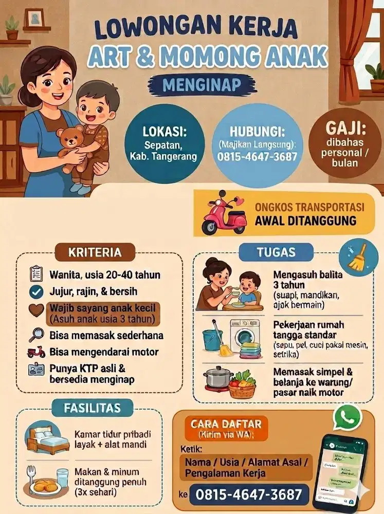 LOWONGAN ART DAN MOMONG MENGINAP