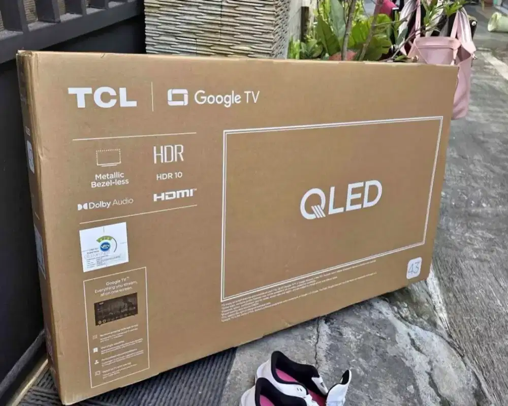 Tv tcl qled 43 google tv baru UHD 4K youtube netflix