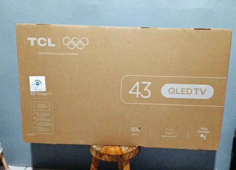 Tv tcl qled 43 google tv baru FHD youtube netflix