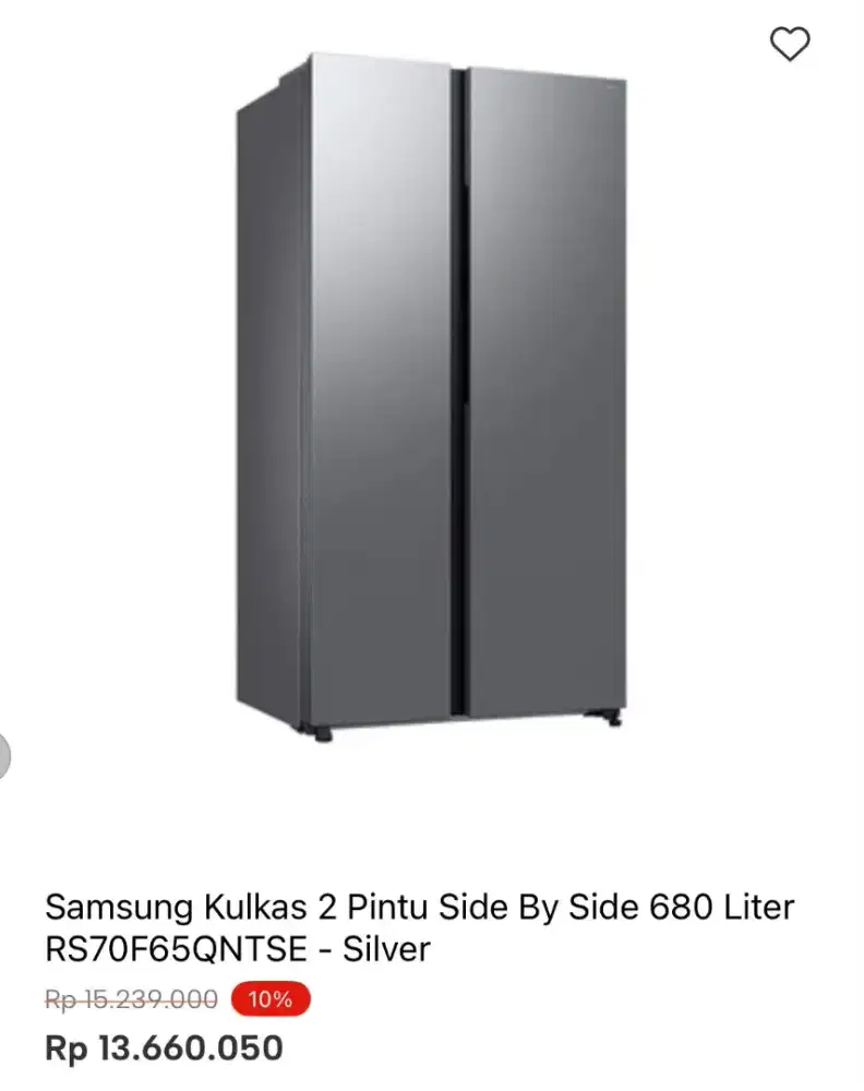 KULKAS SBS SAMSUNG RS70F65QNTSE 680LTR
