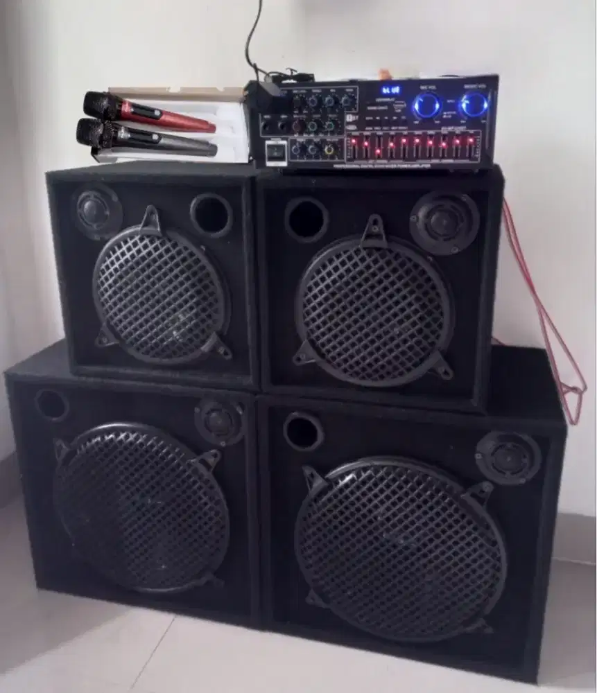 Paket sound system karaoke 12 in kombinasi 8 in