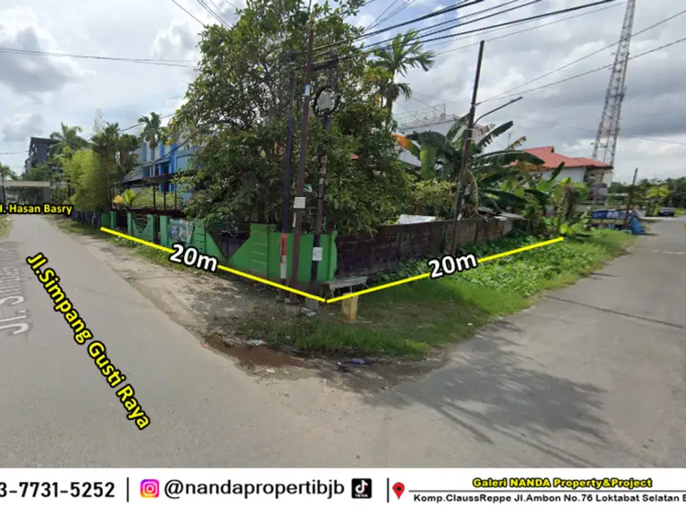 rumah type 200/400m2 HOOK di Jl.Simpang Gusti Raya Kayutangi Banjarmasin
