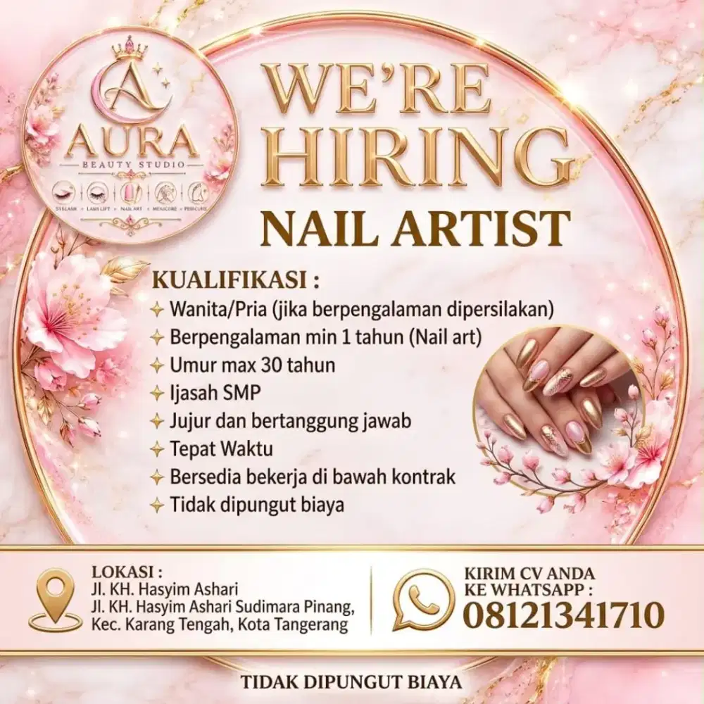 WE RE HIRING NAIL ART
