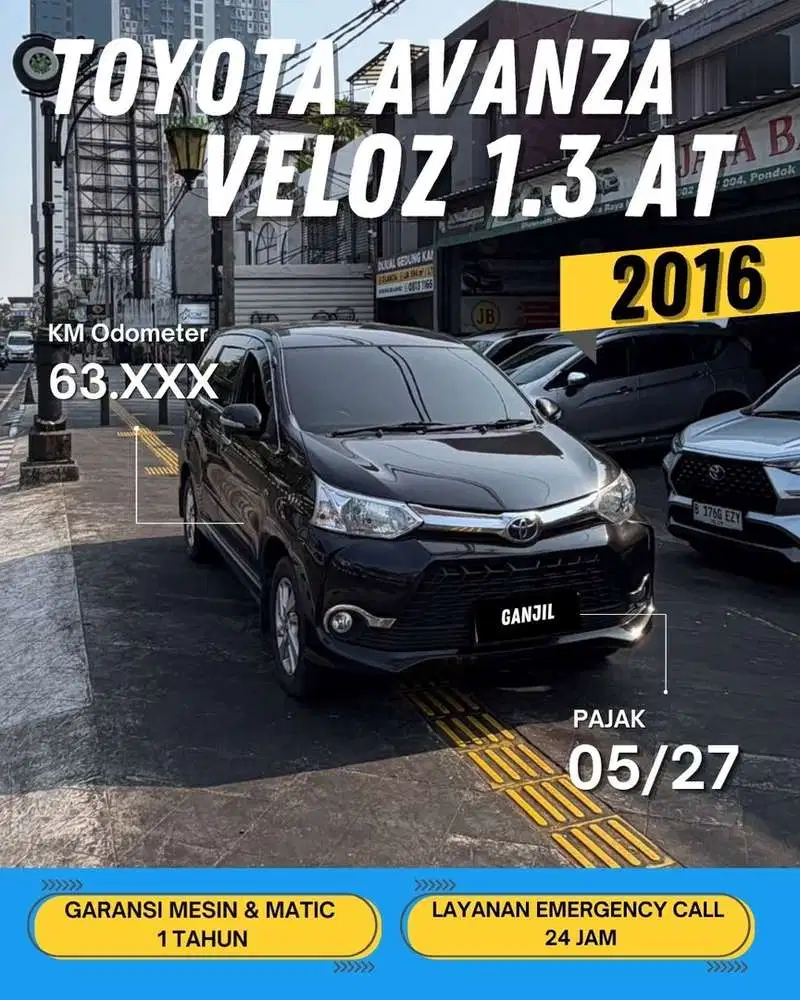 TOYOTA AVANZA VELOZ 1.3 AT MATIC 2016 GANJIL