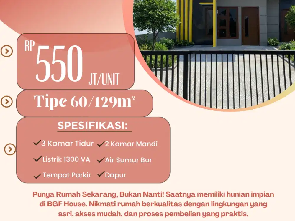 BGF House – Modern Minimalist House, Nyaman untuk Keluarga