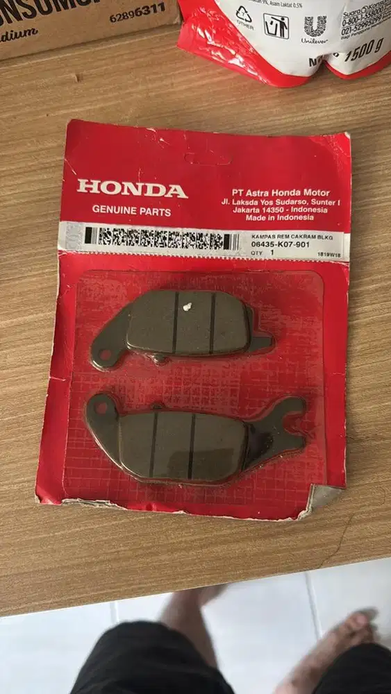 Kampas Rem Belakang Honda Genuine Parts