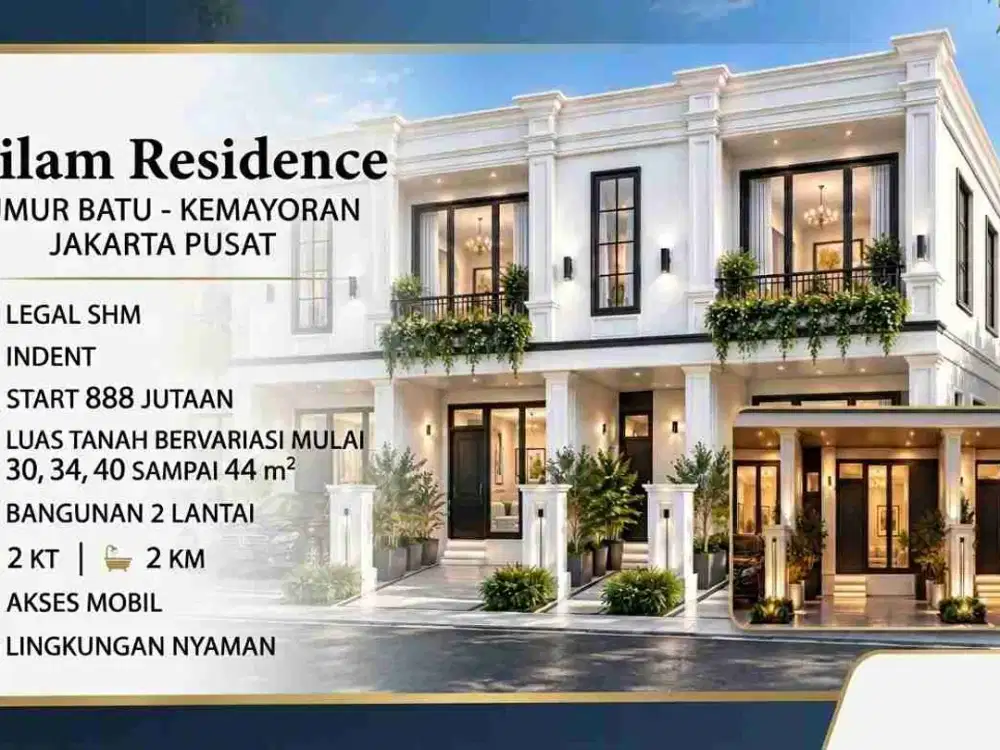 Rumah Baru dijual Murah lokasi Strategis lingkungan. nyaman di Sumur batu Kemayoran Jakarta Pusat