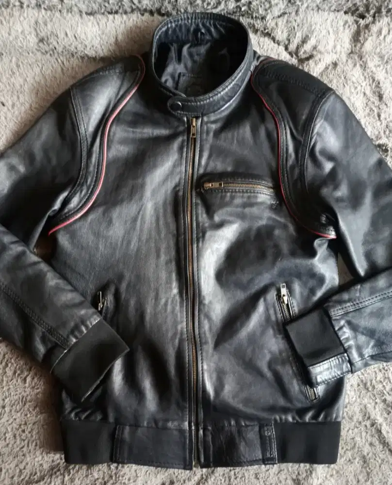 Jaket Kulit Bomber Size M