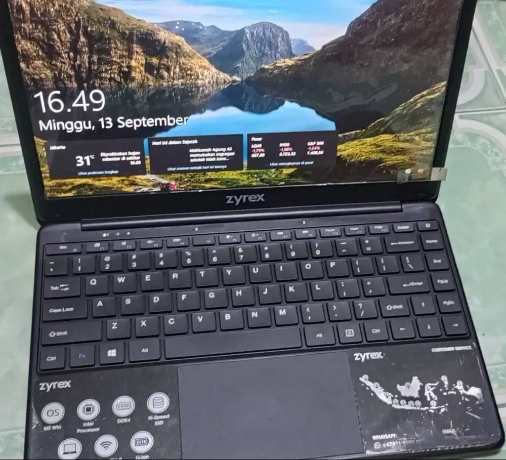 LAPTOP NOTEBOOK SIAP PAKAI ZYREX SKY 232