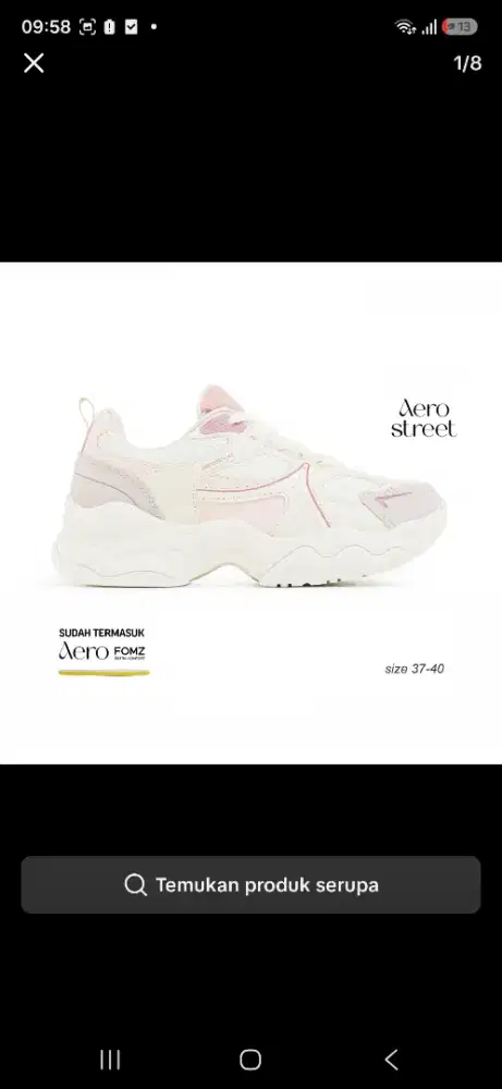 Sepatu wanita Aerostreet Callie Natural Peach Merah Muda