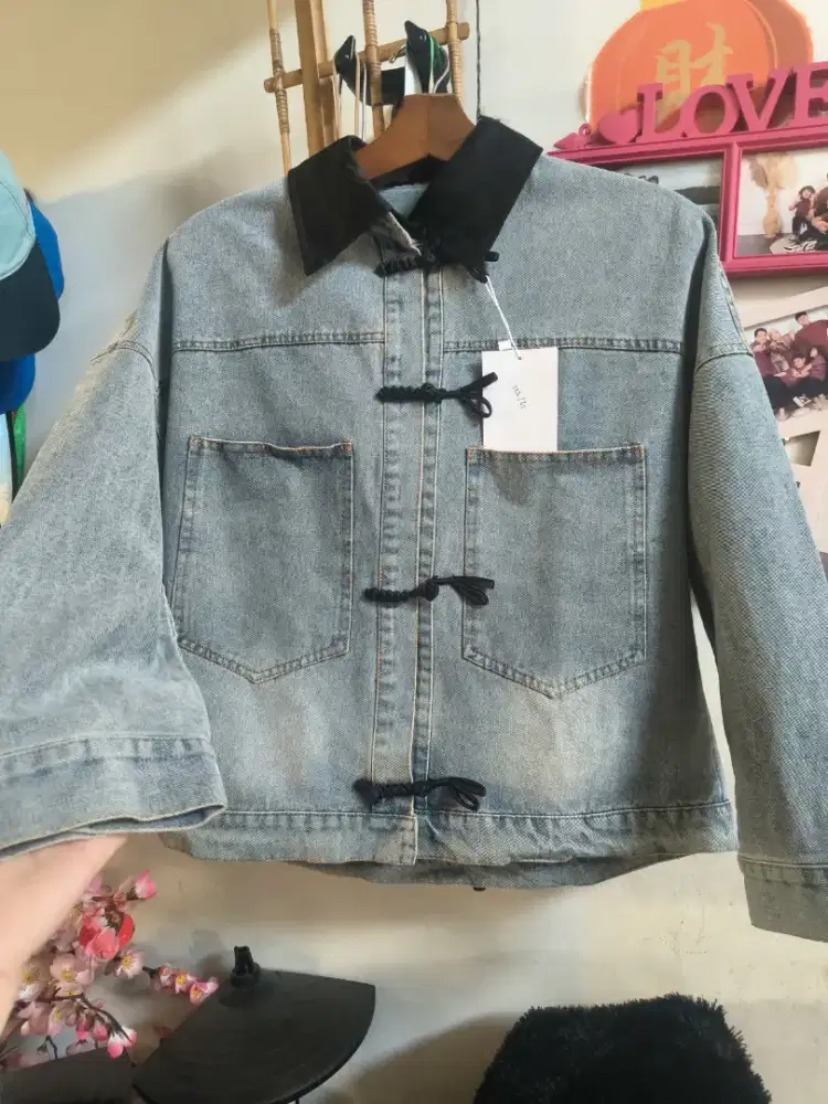 Jaket jeans cheongsam