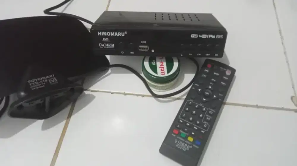 STB hinomaru tanpa perkabelan sama remote stb universal plus antena