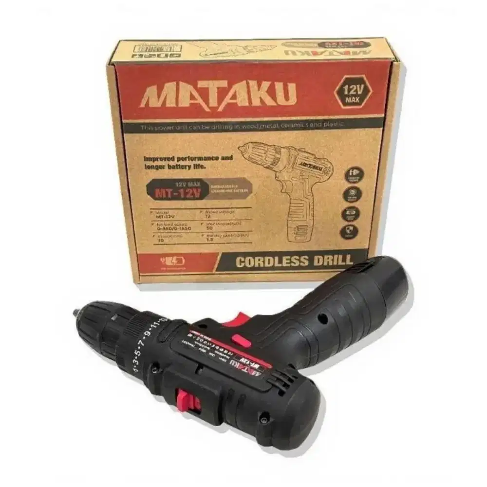 Bor tangan baterai cordless 10 mm