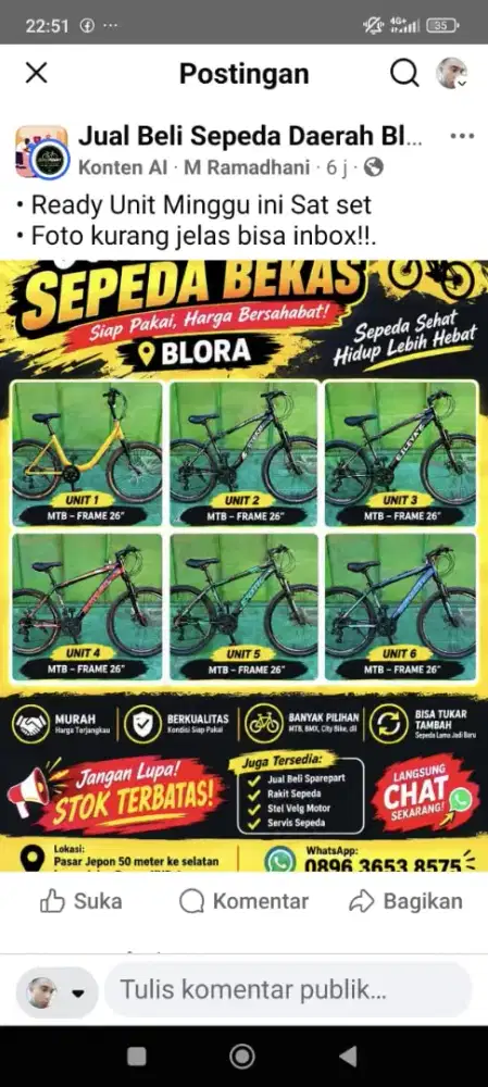 MTB UK 26 LOKASI JEPON SIAP COD