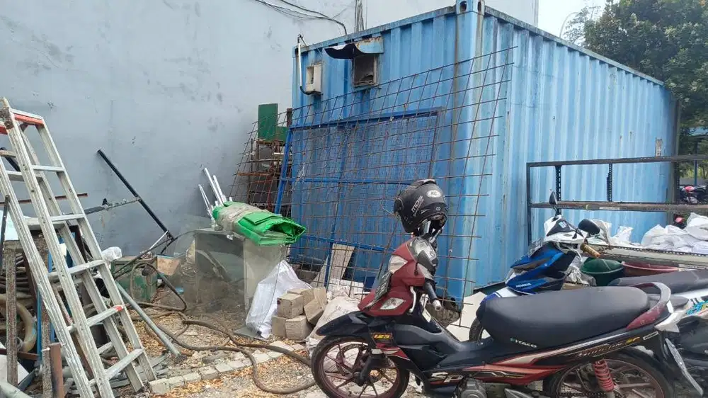 Dijual container office bekas lengkap ukuran 20 Feet