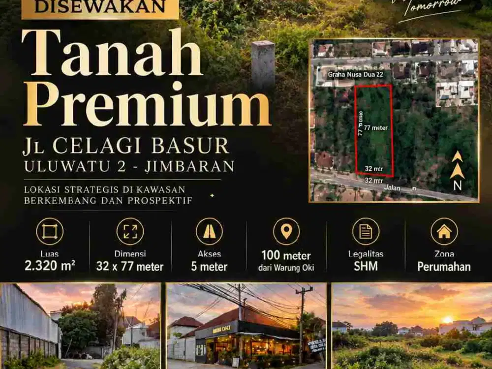 Tanah Sewa Uluwatu 2 Jimbaran dekat warung Oki