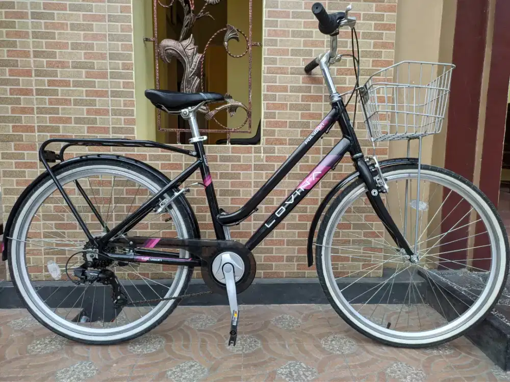 sepeda keranjang polygon lovina ukuran 26 inch original