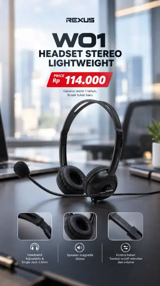 Headset rexus WO1