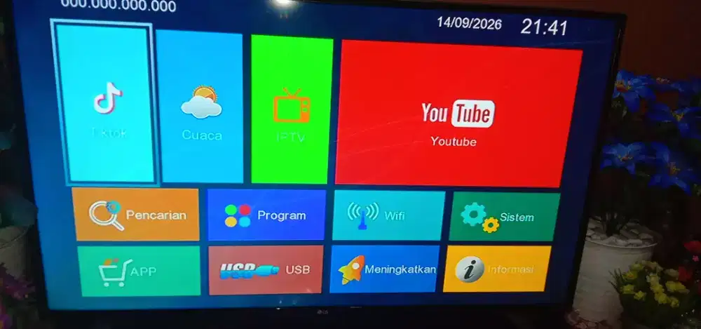 Jual cepat TV LED 43 merk LG (bukan smart TV)