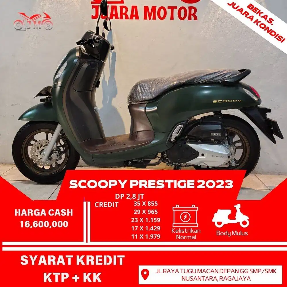 scoopy prestiige 2023 harga termurah unit siap pakai no kendala no pr