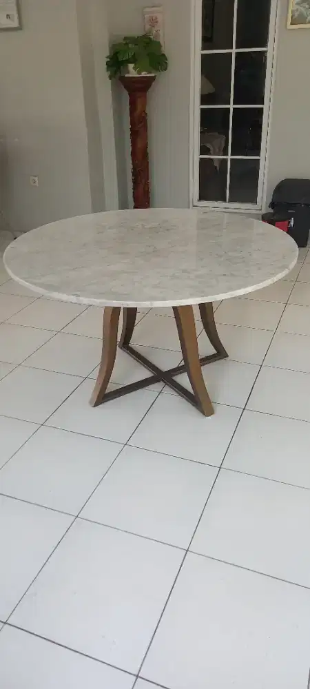 Meja marmer asli batu marmer