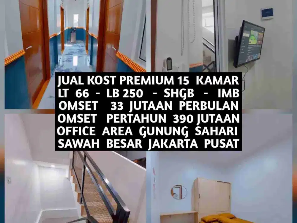 JUAL KOST KOSAN PREMIUM GUNUNG SAHARI SAWAH BESAR