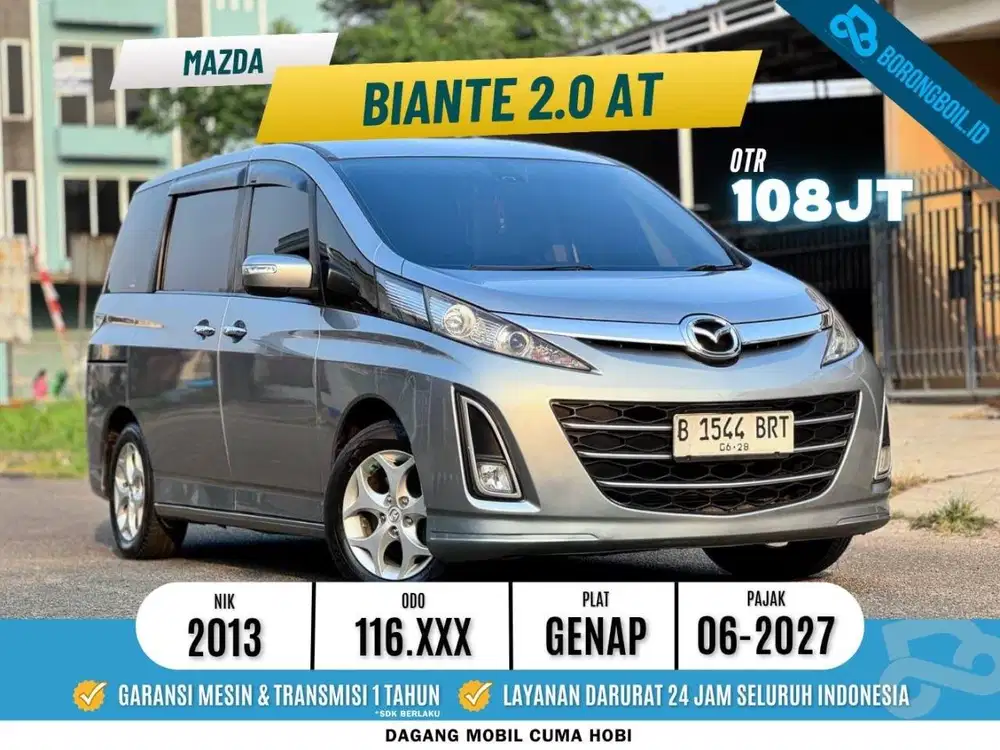 Slidingdoor Terkencang | Mazda Biante 2.0 Metik 2013 Silver Metalik