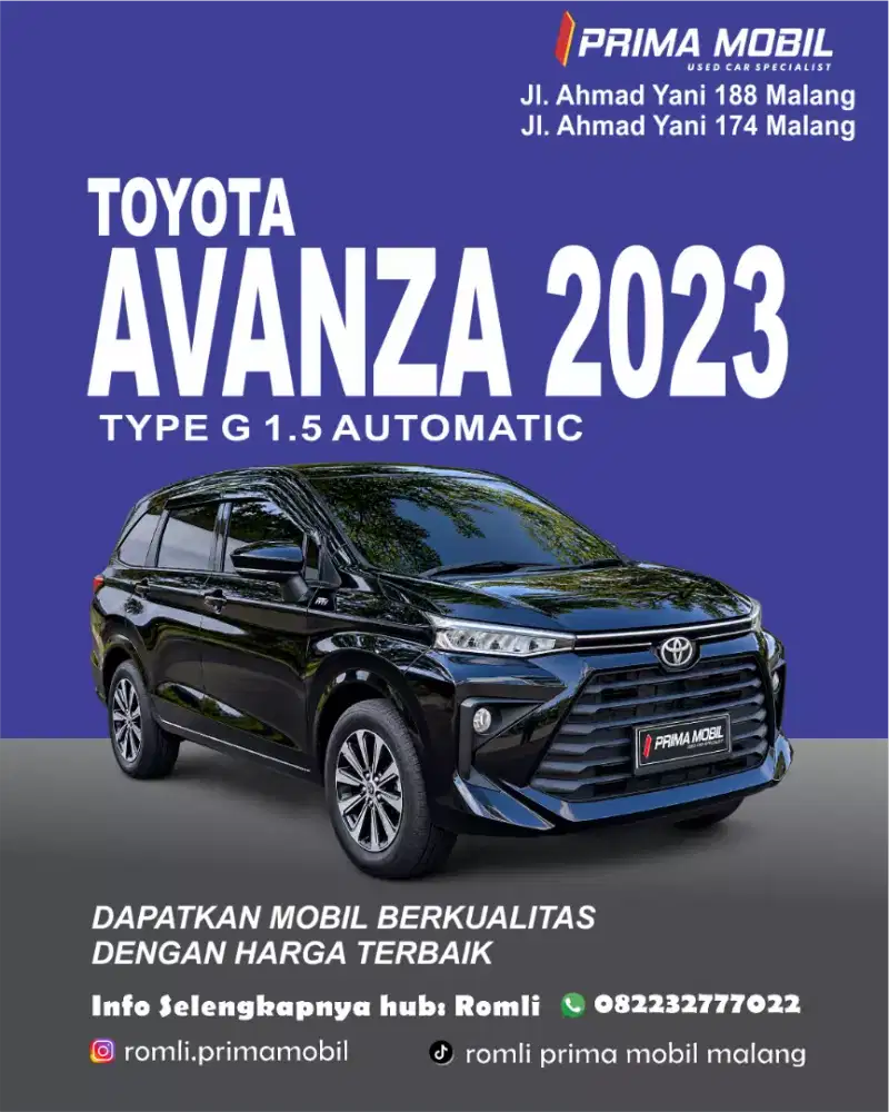 AVANZA 1.5 G 2023 AUTOMATIC