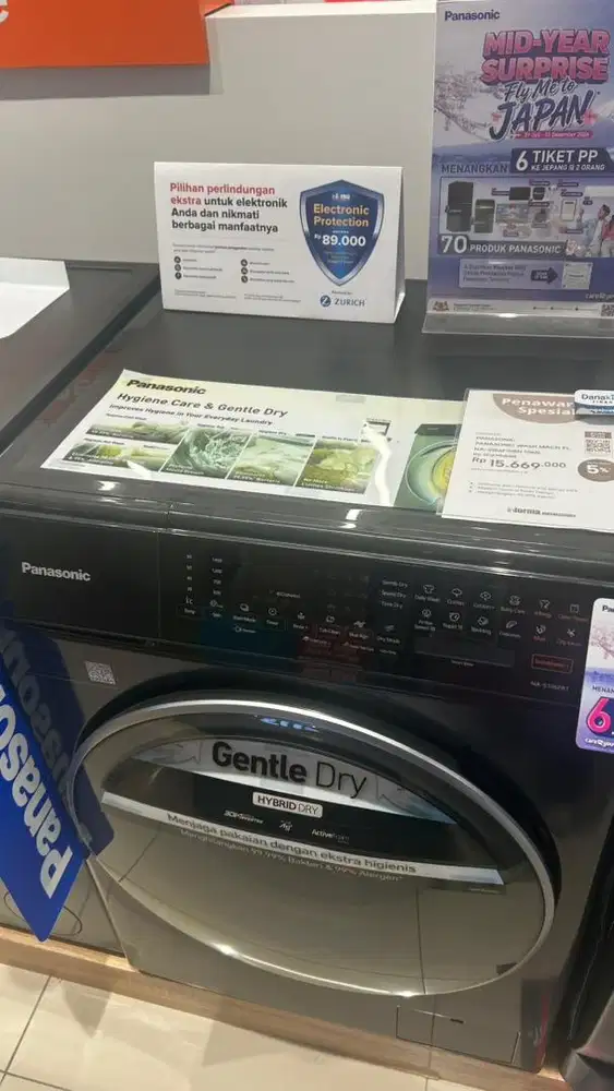 CICILAN RINGAN BUNGA RENDAH MESIN CUCI PANASONIC 10KG