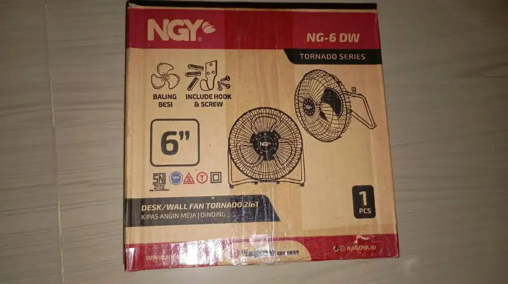 KIPAS NG-6 DW 6  (DESK WALLFAN) Nagoya Kipas Angin Mini Besi Tornado