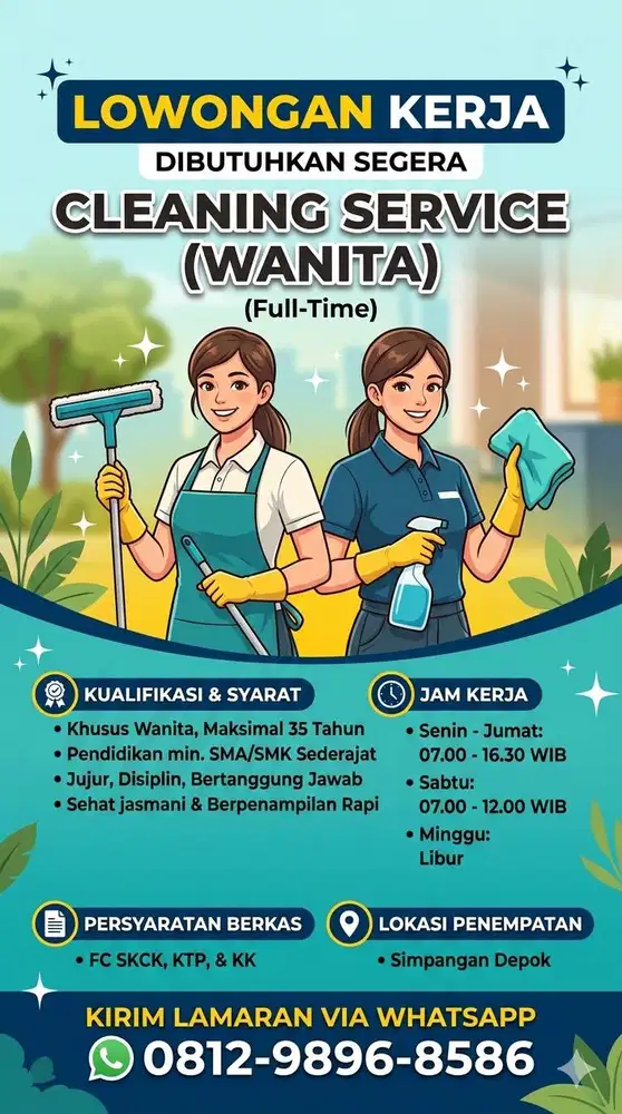 Lowongan Kerja Cleaning Service dan Laundry