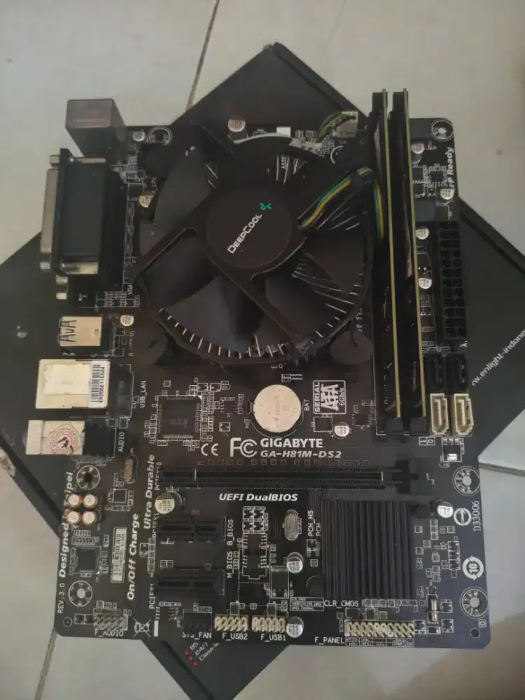 MOTHERBOARD GIGABYTE + RAM DDR3 2x8 16GB + FAN + I7 4770 NORMAL LANCAR