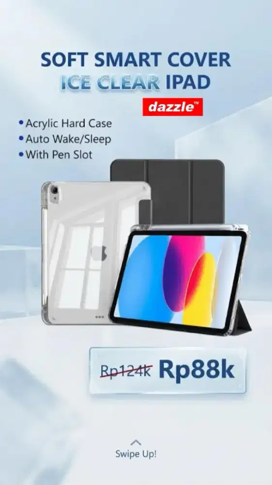 Soft Smart Cover Ice Clear Ipad