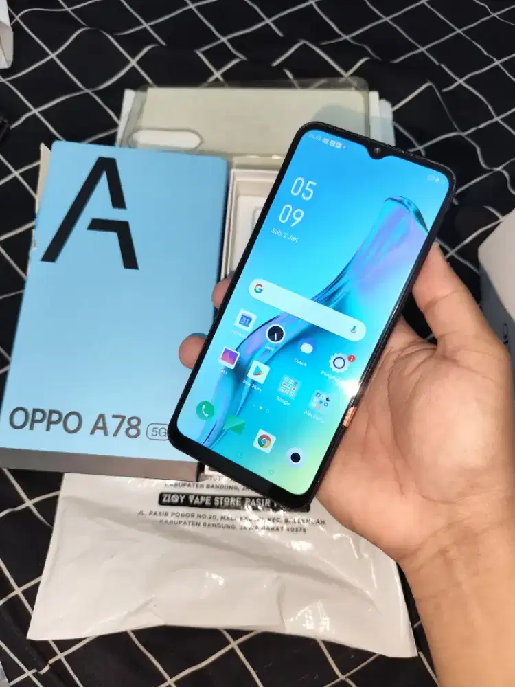 Oppo a78 5g 8/256 fullset baru