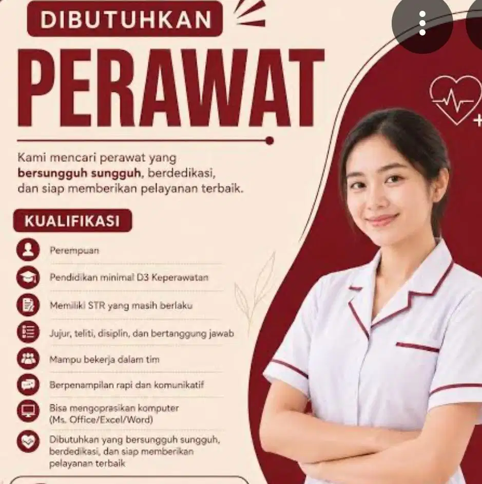 Di Butuhkan 1 Orang Perawat