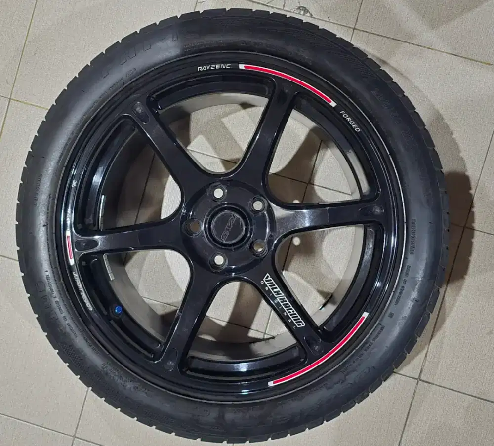Paket Velg R18 Model TE37 + Ban Accelera Kondisi Siap Pakai