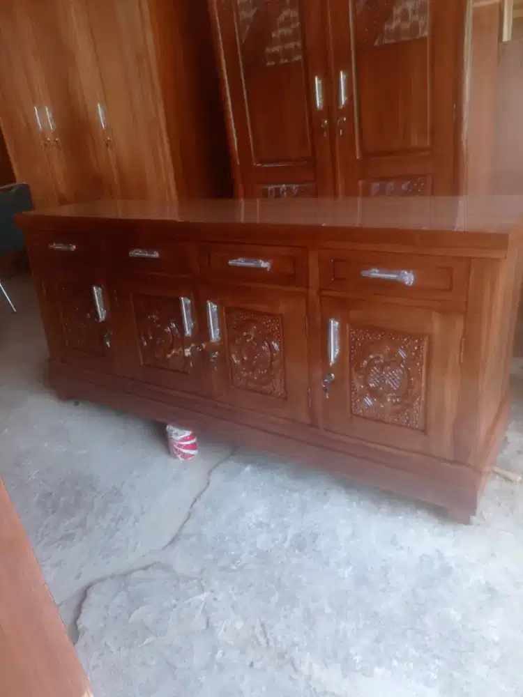 Buffet tv jati minimalis