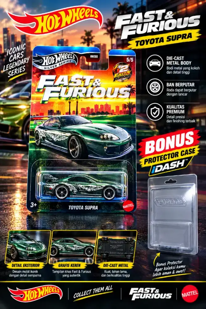 HOT WHEELS FAST FARIOUS TOYOTA SUPRA BASE BESI ZAMAC 2026  ORIGINAL