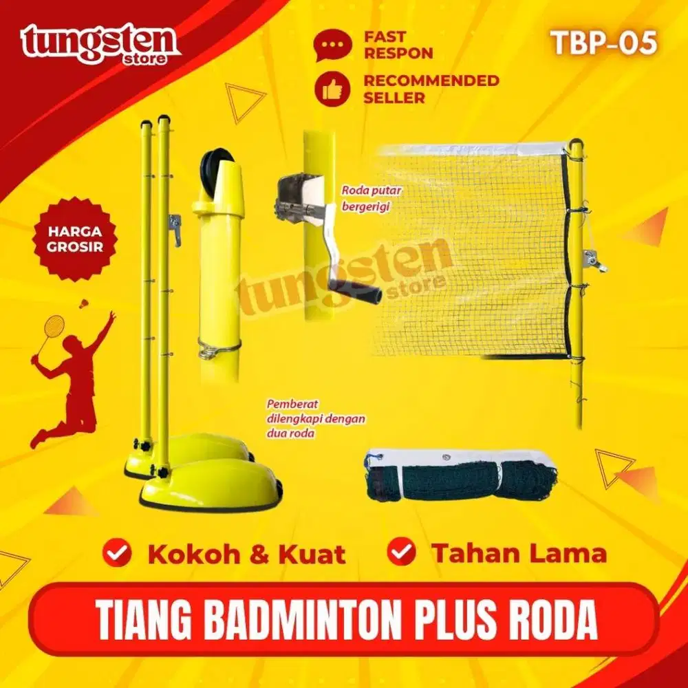Tiang Badminton Portable TBP-05 Grosir Pabrik